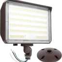 100W LED Flood Light with Knuckle, Outdoor Flood Light Dusk to Dawn Photocell 5000K 14000lm AC100-277V Equivalent 1000W, ETL Waterproof Wall Mount LED Security Lighting for Yard Entrance