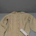 Saodimallsu Womens Cable Knit Cardigan Sweaters Button Up Crew Neck Long Sleeve Loose Fall Trendy Sweater Coats Apricot, Small