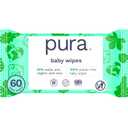 Pura Natural Sensitive Baby Wipes, 99% Water, Unscented & Hypoallergenic, Suitable for Sensitive & Eczemaprone Skin, Hypoallergenic, EWG Verified, 8 Pack of 60 Wet Wipes (480 Diaper Wipes) Bulk Buy