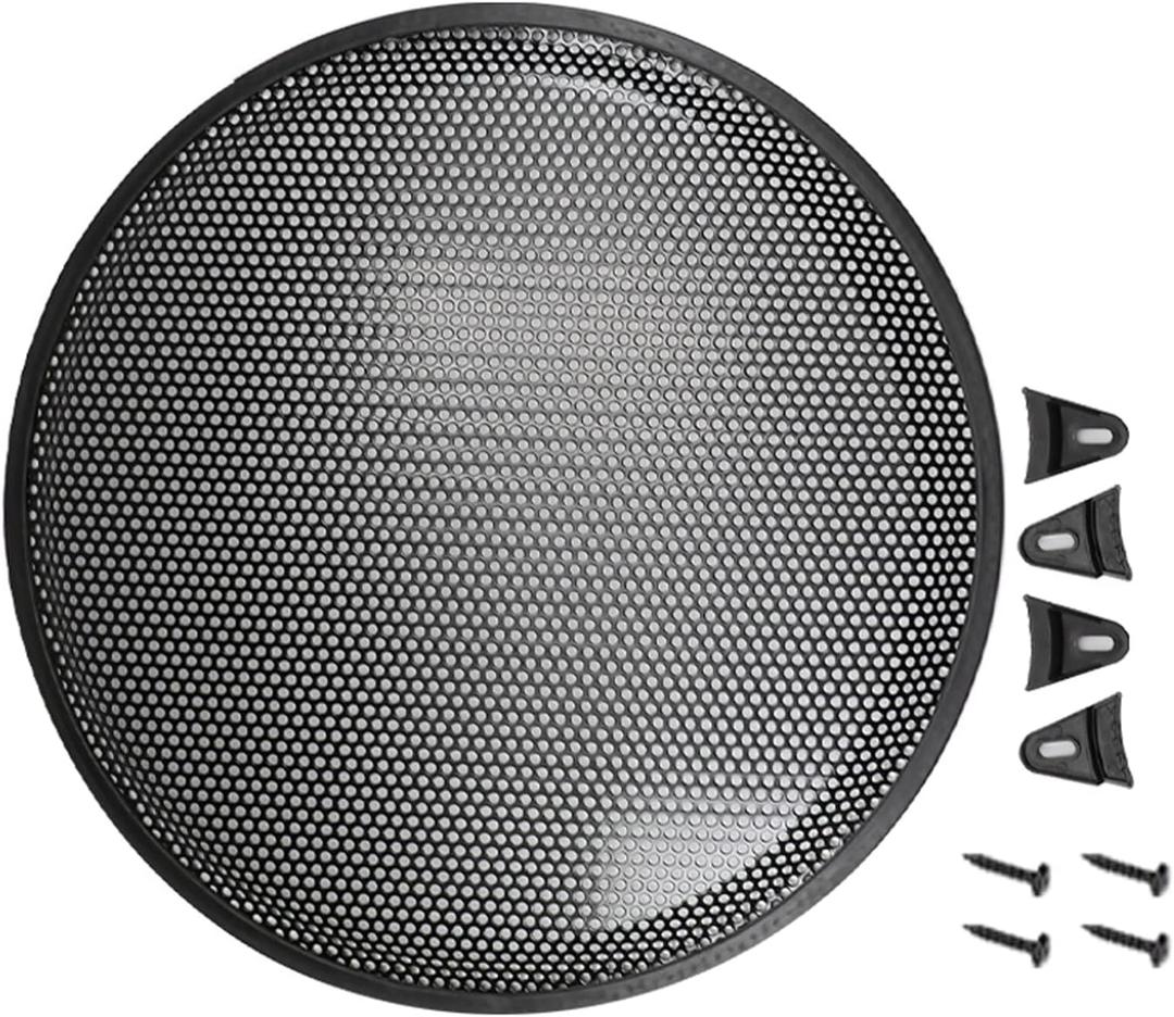 Fielect 15inch Speaker Grill Cover Mesh Decorative Circle Woofer Guard Protector Cover Audio Accessories Black (1Pc)
