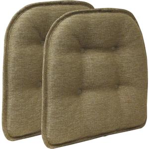 Non-Slip Chair Cushions, Assembled in USA, U-Shaped Skid-Proof Seat Pads for Dining Room, Kitchen, Office, 15"x16"