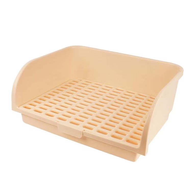CalPalmy X-Large Rabbit Litter Box, Corner Toilet Box 17.3" x 13" and Bigger Pet Pan for Adult Guinea Pigs, Chinchilla, Ferret, Galesaur, Small Animals
