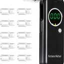 Ketone Breath Analyzer Professional-Grade Accurate Breath Ketone Meter Digital Ketosis Breath Tester with 10 Reusable Mouthpieces for Testing Ketosis - Black