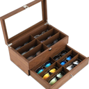 Wooden Sunglasses Organizer Box, Eyewear Display Eyeglass Case, Glasses Storage Box Sunglass Holder Gifts