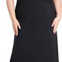 Papicutew Women's Full Slip for Under Dresses Plus Size Long Nightgown Cami Dress (24 Plus, Black)