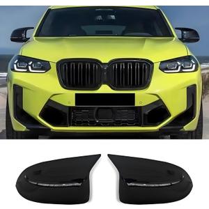 Mirror Caps Gloss Black Compatible with BMW X3 G01 G08 X4 G02 X5 G05 X6 G06 X7 G07 2019-2024 Models Rearview Side (For G01 G02 G05 G06 G07 2019-2024)