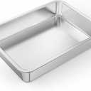 onlyfire Stainless Steel Baking Pan Barbeque Grilling Pan for Baking Breads, Grilling Chicken, Vegetables,15.5" X 11.6" X 2.8"
