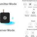 Airplane Bluetooth Adapter 2in1, Foldable 3.5mm AUX Jack for Different Airlines, 20h Play time, Transmitter to 2 Airpods/Headphone, Receiver to Car/Home Stereo