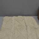 MANDIOO Cotton Knitted Beige Decorative Throw Pillow Covers Soft Cozy Outdoor Cushion Cases Luxury Modern Pillowcases for Couch Sofa Bed 16x16 Inches