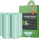 Compostable Trash Garbage Bags, AYOTEE 13-15 Gallon Tall Kitchen Trash Bags, Heavy Duty Unscented 1.18Mils 55 Liter,60 Count, Strong Thicken Rubbish Waste Can Liners for Kitchen Garden Home