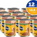 Pedigree Chopped Ground Dinner Adult Soft Wet Dog Food Turkey & Bacon Dinner, Canned Dog Food, 13.2 oz. Cans, 12 Count (EXP 04/13/28)