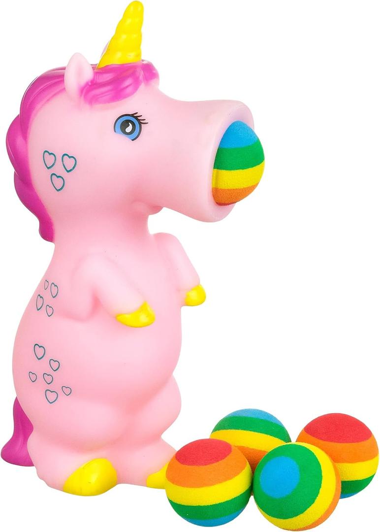 1pc Foam Ball Popper Toy - Squeeze & Launch Unicorn Toy w/ Foam Balls Included  Animal Ball Shooting Squishy Toy, Toddler Toys