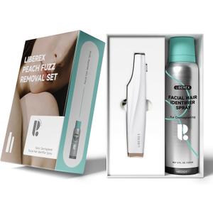 Liberex Dermaplane Razor Hair Identifier Spray for Women Face Shaving, Sonic Dermaplaning Tool Set for Peach Fuzz Removal