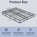 Box Spring, Metal Frame Mattress Foundation with Fabric Cover, Easy Assembly, Noise-Free (7 Inch, Queen)