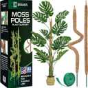 2 Pack 28'' Bendable Moss Pole Monstera Plant Support for Climbing Indoor Plants - Stakes for Potted Climbers - Tall Sticks Indoor Trellis for Houseplants - Accessories for Monstera Pot