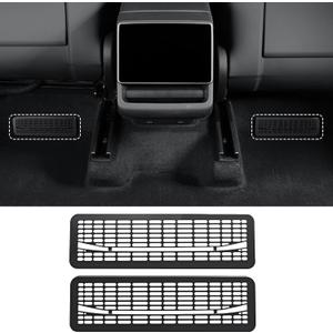 Rear Under Seat Floor Air Vent Cover Accessories for Tesla Model Y Juniper 2025 2026 Accessories - Air Condition Outlet Grille Protector Flow Vent Grille Protection (Upgraded version 2PCS)