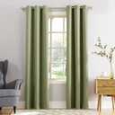 Sun Zero Easton Energy Saving Blackout Grommet Curtain Panel, 40" x 95", Sage Green