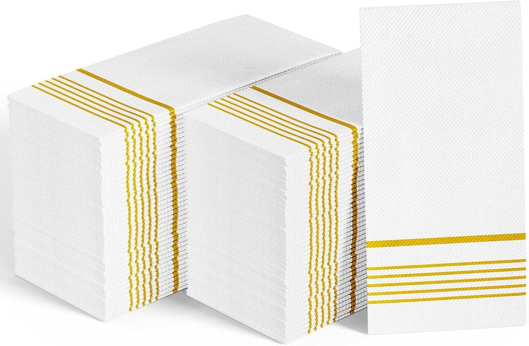 400 Pack Paper Dinner Napkins, Absorbent Paper Napkins, Premium Quality Guest Towels, 2-Ply Disposable Hand Towels for Thanksgiving, Kitchen, Events, Parties or Events