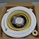 16ft Length Mini Split Line Set,3/8" 5/8" OD Copper Pipes Tubing and 3/8 White PE Thickened Insulated Coil with Flared Nuts for Mini Split Air Conditioner HVAC or Heat Pump System. (16Ft(3/8+5/8))