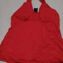 Tempt Me Womens Tankini Top Halter Tummy Control Swim Tops Only Twist Front V Neck Bathing Suit No Bottom (Large, Red)