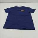 FBI Agent Funny Halloween Costume Front Back Tee Shirt (Small, Navy Blue)
