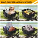 Bike Basket Rear Rack Bike Basket with Cargo Net and Liner Large Bicycle Basket Heavy Duty Bicycle Rear Basket with Liner Waterproof Cover Cargo Net