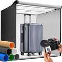 DUCLUS Photo Light Box 24x24 inch, Portable Shooting Tent Kit, Professional Dimmable Photo Studio Light Box with 100 LED Beads & 6 Color Backdrops for Jewelry and Food Items Product Photography