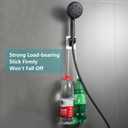 GwernKB Shower Head Holder Strong Adhesive No Drilling Wall Mount Adjustable Handheld Showerhead Bracket for RV Kids Bathroom Shower,Fix Firmly and Use Conveniently (Black, 2)