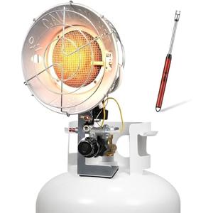 Propane Tank Top Heater, 12-18,000 BTU Tank Top Portable Propane Heater with USB Rechargeable Lighter, 3 Settings Shut-off Valve and Tip-over Switch for Patio, RV Travel, Camping,Open Work
