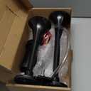 Air Train Horn Kit for Truck Car with Air Compressor, Super Loud 150DB 12V Electric Trains Horns for Vehicles, Trumpet Air Horn Complete Kits (Dual Black)