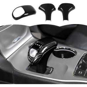 RT-TCZ Carbon Fiber Gear Shift Knob Cover Trim Decorative Interior Accessories Compatible with Jeep Grand Cherokee 2014-2015