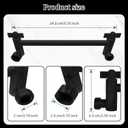 Shower Head Extension Arm 9 Inch Adjustable Shower Riser for Height & Angle, G1/2 Universal Connector to Upgrade Rainfall Shower Experience(Black)