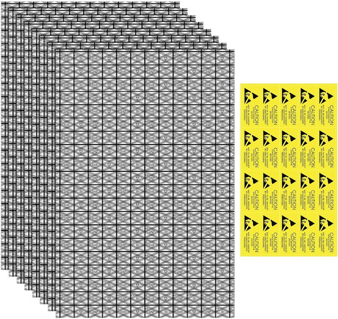 20 Pcs Large Anti Static ESD Bags with Anti-static Labels 16 x 24 Inch/ 40 x 60 cm Shielding Antistatic Bags for Motherboard Video Card LCD Screen GPU Hard Drive Electronic Device Open Top