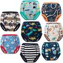 MooMoo Baby 8 Packs Potty Training Pants Cotton Absorbent Training Underwear for Toddler Boy and Girls 7T