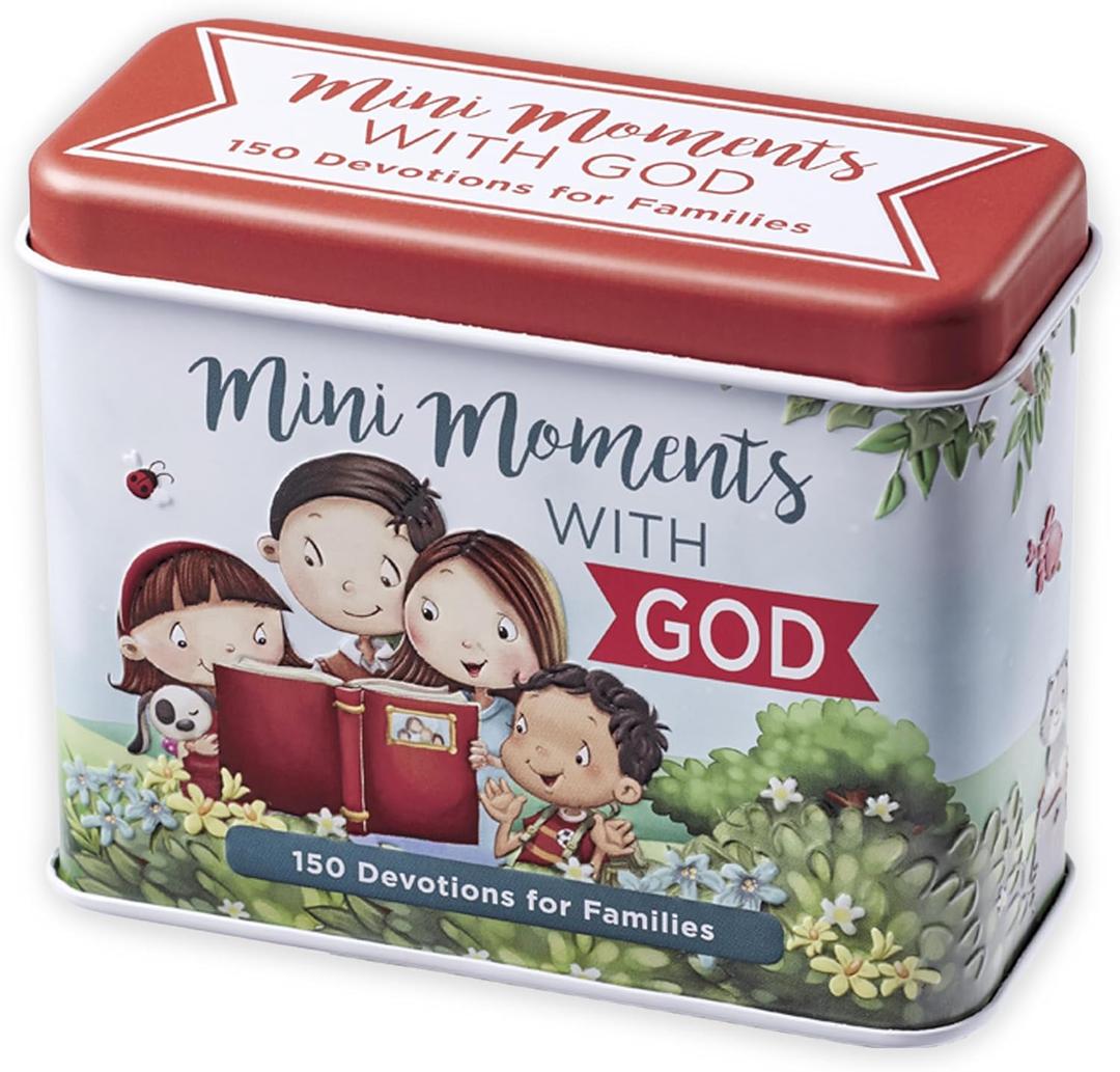 Devotions For Families Mini Moments With God 150 Devotions w/Bible Verses, Prayers and Inspirational Thoughts for Families Daily Encouraging Cards For Parents and Children