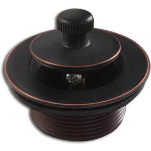Lift and Turn Bathtub Drain Stopper with ABS Plastic Bushing, Fits in 1-1/2 Inch or 1-3/8 Inch Inner Bathtub Shoe, Easy to Install, Venetian Bronze