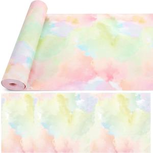 Breling Pastel Tie Dye Non Woven Fabric Bulletin Board Rolls, 24inchx60ft, 24" x 3.9"