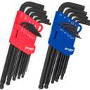 Allen Wrenches Set, 26pcs SAE and Metric Allen Key Set, Long Arm Ball End Hex Key Set Tools for Hex Head Socket Screws - 2 Sets