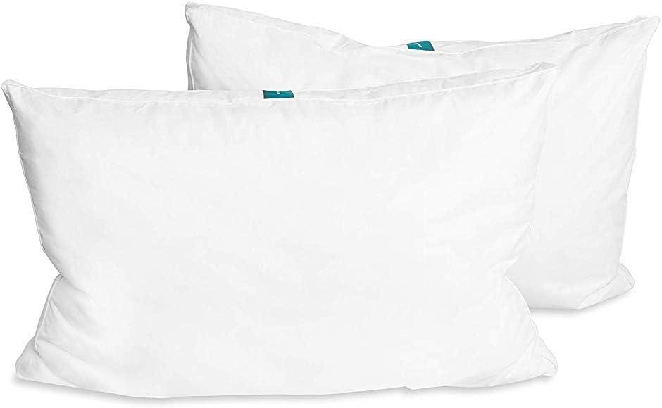 OEKO-TEX Plush Cloud Pillow - 100% Cotton Case, Hypoallergenic Polyester Fill - Machine Washable 35x19 