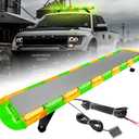 ASPL 46 inch 220 LED Rooftop Low Profile Strobe Light Bar Amber Green