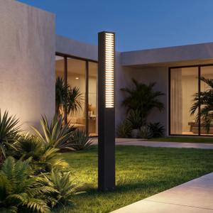 Outdoor Pathway Lights, 71" Tall Bollard Light IP65 Waterproof 3000K Landscape Path Lighting, Large Modern Led Bollards, Pole Sidewalk Lights Wired for Driveway Walkway Garden Yard