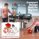 Step2 Best Chefs Kids Kitchen Playset, Indoor/Outdoor Kitchenette, Interactive Play with Lights and Sounds, Made of Durable Plastic, Includes 25 Piece Toy Accessories, for Toddlers 2+ Years Old