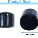 3" (75 mm) Rubber End Caps Soft PVC Rubber Plug Thread Protective Sleeve Screw Protective Cap Round Plastic Cover Sleeve