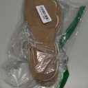 Women's Glitter Rhinestone Flat Criss Cross Strappy Open Toe Sandals Slip On Slippers (11, Beige)