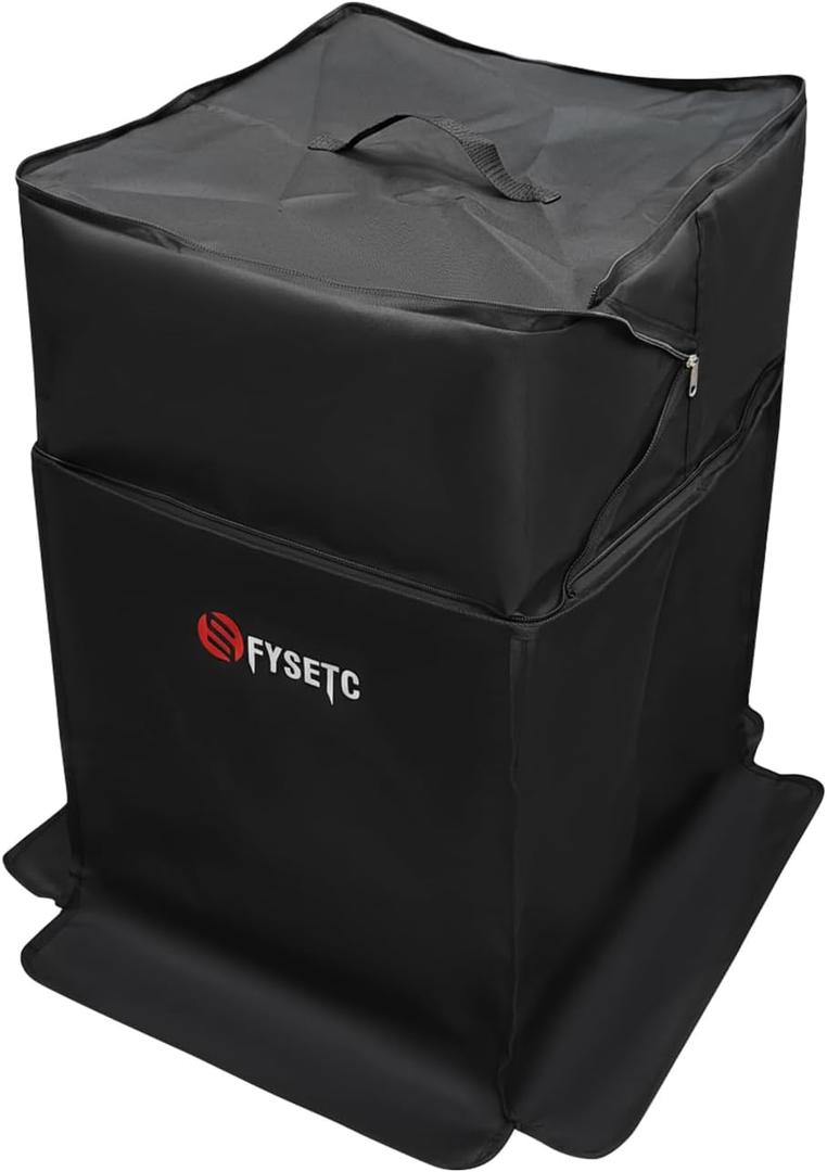 Imdinnogo 3D Printer Enclosure for BambuLab P1P/P1S/P2S/X1/X1C: 16.3 L x 18.1 W x 29.5 H inch PVC Laminated Polyester Storage Blackout Cover to Protection from Sunlight Dust Dirt Black