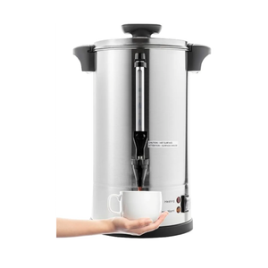 SYBO SR-CP-50B Commercial Grade Stainless Steel Percolate Coffee Maker Hot Water Urn for Catering, 50-Cup 8 L, Metallic