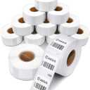 Aegis Adhesives - Replacement for DYMO 30332 (12 Rolls, 9000 Labels) - 1" X 1" Direct Thermal Square Barcode Name Labels - Compatible with DYMO LabelWriter 450, 450 Turbo, 4XL (Not 550, 5XL)