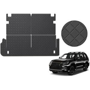 TTX LIGHTING Cargo Mat & Backrest Mat Compatible with 2010-2023 GX460 - Leather Trunk Liner Back Seat Cover Protector - All Weather Protection PU Leather Cargo Liner and Backrest Mat GX460 Accessories