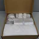 100 Pcs Frosted Plastic Gift Bags with Handles for Small Business Clear Shopping Bags with Cardboard Bottom,4 Sizes
