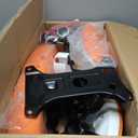 Ergonomic Office Chair - X-Shaped Computer Desk Chair Comfy, Gaming Chair, Office Chair with Lumbar Support, Mesh Office Chairs with Headrests, Desk Chair for Long Hours(White-Orange)